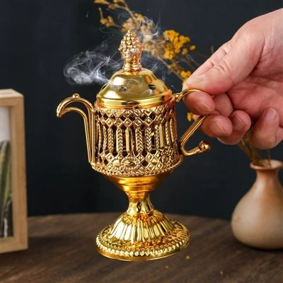Metalni plamenik za oud s ukrasnom ručkom